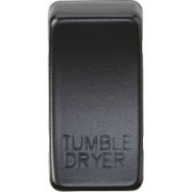 Knightsbridge GDDRYMB Grid Matt Black TUMBLE DRYER Switch Cover