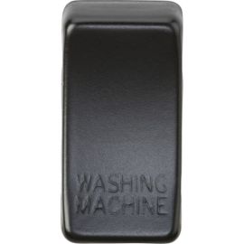 Knightsbridge GDWASHMB Grid Matt Black WASHING MACHINE Switch Cover image