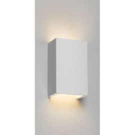 Knightsbridge PWL2 Natural Gypsum IP20 40W Max LED G9 Cuboid Up-Down Plaster Wall Light