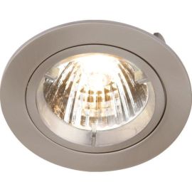 Knightsbridge RD1CBR Brushed Chrome IP20 50W Max 79mm Dimmable LED GU10-MR16 Fixed Twist and Lock Downlight image