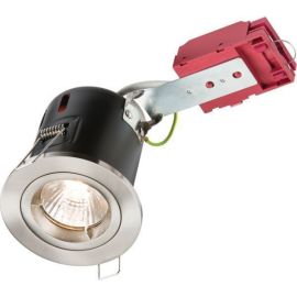 Knightsbridge VFRDGICCBR Brushed Chrome IP20 50W Max 87mm Dimmable LED GU10 IC Fire Rated Fixed Downlight image