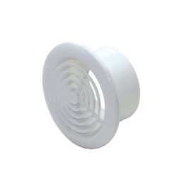 National Ventilation D5907WH Monsoon 125mm White Round Ceiling Diffuser
