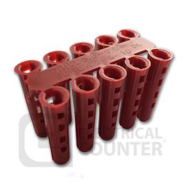 Olympic Fixings 050-070-015 Red Plastic Wall Plug Box  (100 Pack, 0.01 each) image