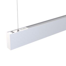 Ovia OXD556-E-W Inceptor Duo White IP20 50W Down 6W Up 5000lm 3000-4000-6000K Dual CCT 1420mm Dimmable Emergency Suspended Linear image