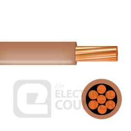 Pitacs 6491B2.5BR-100m Brown Single Core Low Smoke, Zero Halogen 6491B 2.5mm Cable - 100m