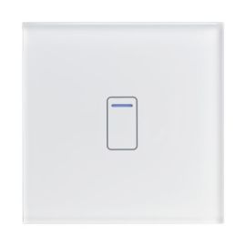 Retrotouch 01401 Crystal White 1 Gang 3-800W 2 Way and Intermediate Touch LED Light Switch image