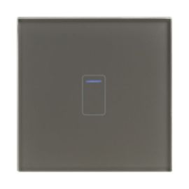 Retrotouch 01413 Crystal Grey 1 Gang 3-800W 2 Way and Intermediate Touch LED Light Switch image