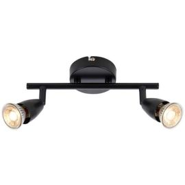 Saxby 101329 Amalfi Black IP20 2x35W GU10 Dimmable Bar Spotlight