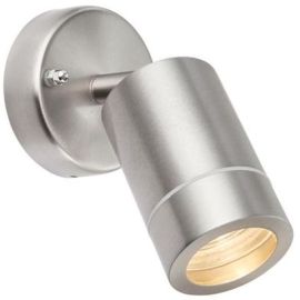 Saxby 75448 Palin Stainless Steel IP44 7W GU10 Adjustable Dimmable Wall Light image