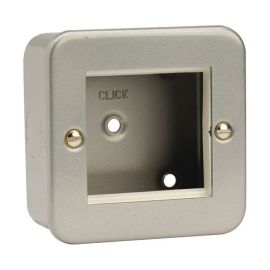 Click CL311 10 Pack Metal Clad New Media Grey 1 Gang 2 Aperture Unfurnished Plate (10 Pack, 3.14 each) image