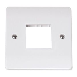 Click CMA402 MiniGrid White 1 Gang 2 Aperture Unfurnished Front Plate image