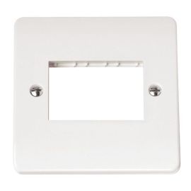 Click CMA403 MiniGrid White 1 Gang 3 Aperture Unfurnished Front Plate image