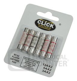Assorted Plugtop Fuses (2 x 13A, 2 x 5A & 2 x 3A) (6 Pack, 0.18 each) image