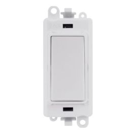 Click GM2018PW GridPro White 20AX 2 Pole Switch Module - White Insert