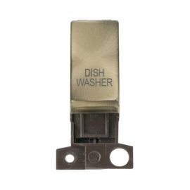 Click MD018AB-DW MiniGrid Antique Brass Ingot 13A 10AX 2 Pole DISHWASHER Switch Module image