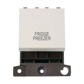 Click MD022PW-FF MiniGrid Polar White Ingot 20A Twin Width 2 Pole FRIDGE FREEZER Switch Module image