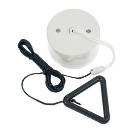 Click PRC210AG Mode Part M Polar White 2 Way 10AX Pull Cord Switch - Grey Cord and Bangle image