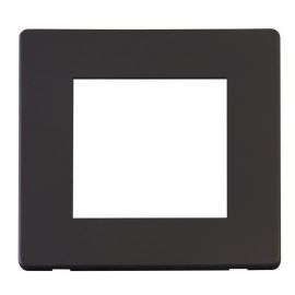 Click SCP311BK New Media Black 1 Gang 2 Aperture Definity Cover Plate  image