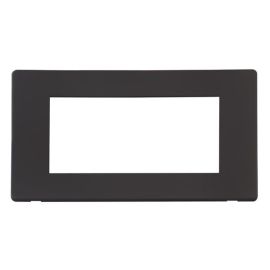 Click SCP312BK New Media Black 2 Gang 4 Aperture Definity Cover Plate  image