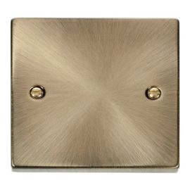 Click VPAB060 Deco Antique Brass 1 Gang Blank Plate image