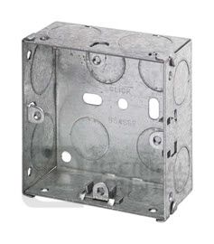 Click WA095 Essentials 1 Gang 35mm Galvanised Steel Knockout Box