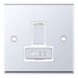 Selectric 7MPRO-328 7MPRO Polished Chrome 13A 2 Pole Switched Fused Spur Unit - White Insert