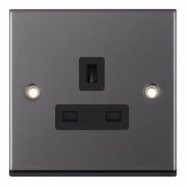 Selectric 7MPRO-419 7MPRO Black Nickel 1 Gang 13A Unswitched Socket image