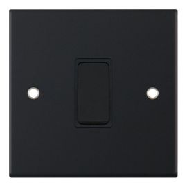 Selectric DSL11-07 5M Matt Black 1 Gang 10AX Intermediate Plate Switch image