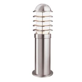 Searchlight SLI-052-450 Louvre Stainless Steel IP44 40W E27 GLS 450mm Outdoor Post Light with White Shade