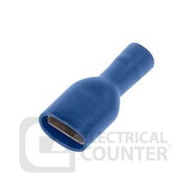 Unicrimp QBFPO48F8 Blue Female Push-On Fully Insulated Terminals 4.8 x 0.8mm (100 Pack, 0.05 each)