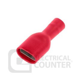 Unicrimp QRFPO48F8 Red Female Fully Insulated Push-On Terminals 4.8 x 0.8mm (100 Pack, 0.04 each) image