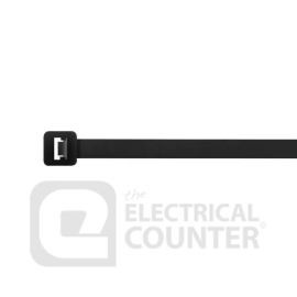 Unicrimp QTB300LH Black Light Heavy Extra Wide Cable Ties 54.5kg 7.6 x 300mm (100 Pack, 0.06 each) image