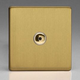 Varilight IJDBI101S Screwless Brushed Brass 1 Gang 100W 1 Way Infrared Remote or Touch Master LED Dimmer Switch image