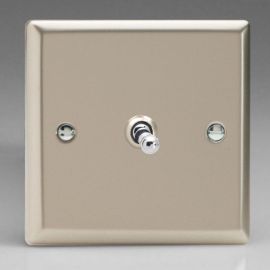 Varilight XNT1 Classic Satin 1 Gang 10A 1- or 2-Way Toggle Switch