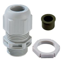 GLP20+RDE Black Cable Gland with reduction sealing insert & locknut (10 Pack, 0.47 each) image