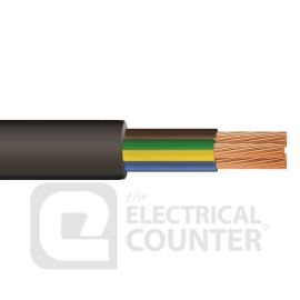 Pitacs 3183TRS 1.0MM 100M Black 3 Core Rubber Flexible 3183TRS 1.0mm Cable - 100m