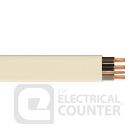 Pitacs 6243B 1.0MM 100M White Low Smoke Zero Halogen 3 Core & Earth 1.0mm 6243B Cable