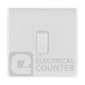 BG Electrical 813 Moulded White Round Edge 1 Gang 20A 16AX Intermediate Plate Switch image