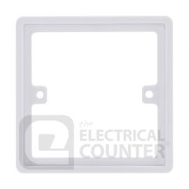 BG Electrical 817 Moulded White Round Edge 1 Gang 10mm Square Spacer