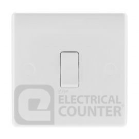 BG Electrical 830 Moulded White Round Edge 1 Gang 20A 2 Pole Switch image