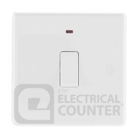 BG Electrical 831 Moulded White Round Edge 1 Gang 20A 2 Pole Neon Switch image