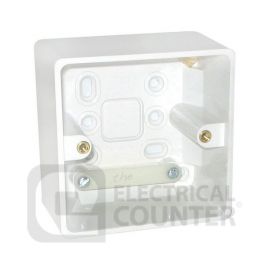 BG Electrical 877 Moulded White Round Edge 1 Gang 50mm Surface Box