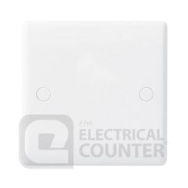 BG Electrical 894 Moulded White Round Edge 1 Gang Blank Plate image