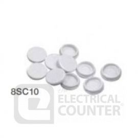 BG Electrical 8SC10 Moulded White Round Edge 10 Pack Screw Caps (10 Pack, 0.04 each)