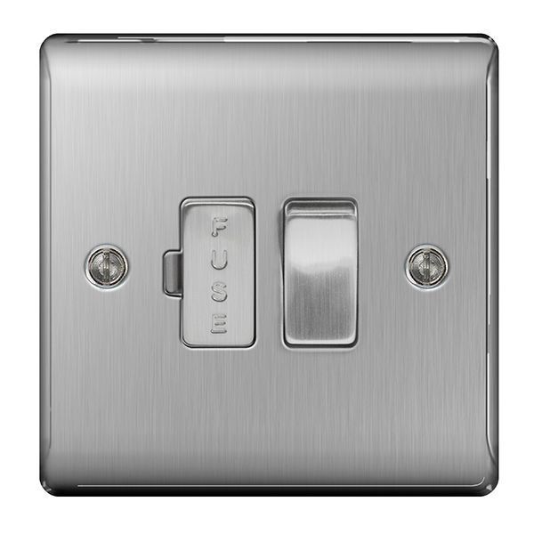 Watch a video of the BG NBS50 Nexus Metal Brushed Steel 13A Switched Fused Spur Unit