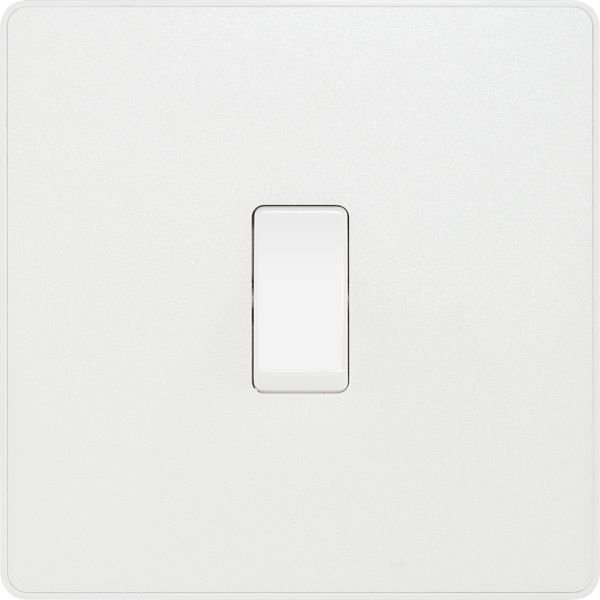 BG PCDCL12W Pearlescent White Evolve 1 Gang 20A 16AX 2 Way Light Switch - White Insert