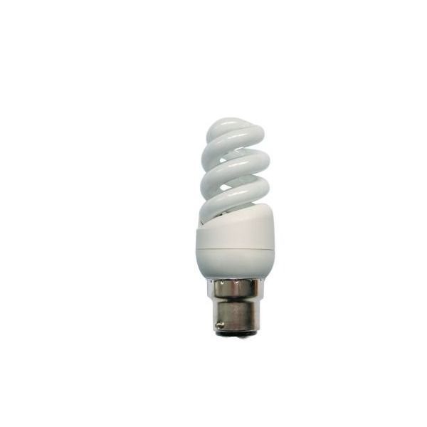9W BC/B22 Warm White T3 Mini Spiral Lamp (10 Pack, 3.49 each)