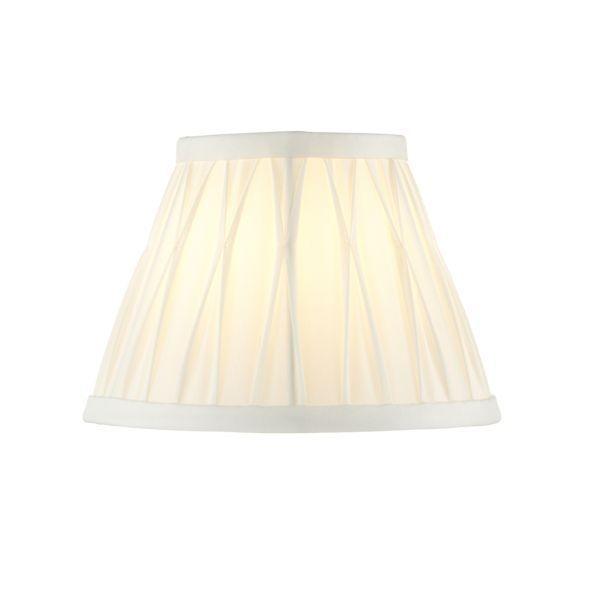 Endon Lighting 94374 Chatsworth White 6.5-Inch 88-165mm Shade for 40W E14/B22 Candle Lamp