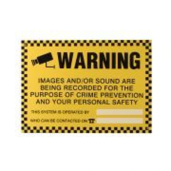 ESP WARN1 CCTV External Warning Sign