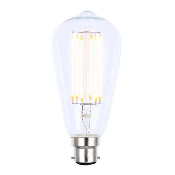 Forum INL-ST64-LED-BC-CLR 6W 2200K ST64 BC Dimmable Vintage Clear Filament LED Lamp